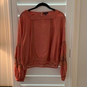 Top shop coral blouse